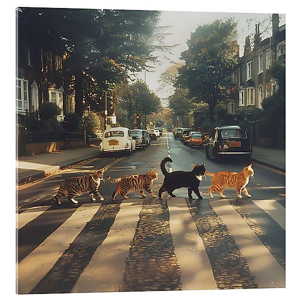 Posterlounge Poster Dikhotomy, Abbey Road Cats, günstig online kaufen