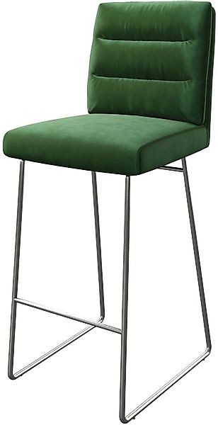 DELIFE Barhocker Pela-Flex, Kufengestell Edelstahl Samt günstig online kaufen
