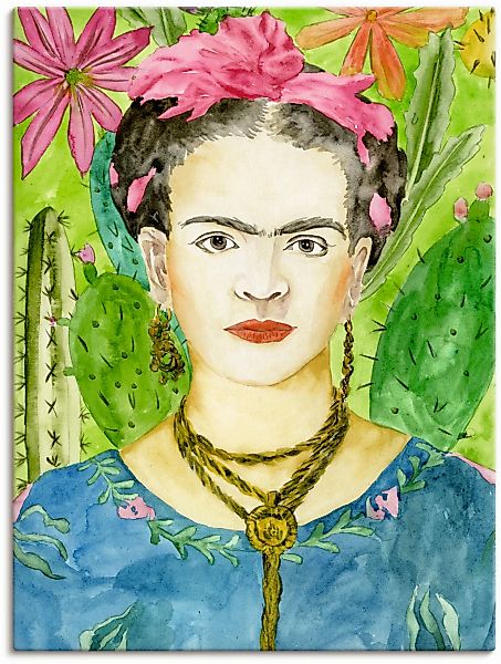 Artland Leinwandbild "Frida Kahlo II" Bilder von Frauen 1 Stk. tlg. als Alu günstig online kaufen