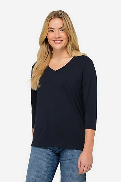 Laurasøn T-Shirt Basic-Shirt V-Ausschnitt 3/4-Arm günstig online kaufen