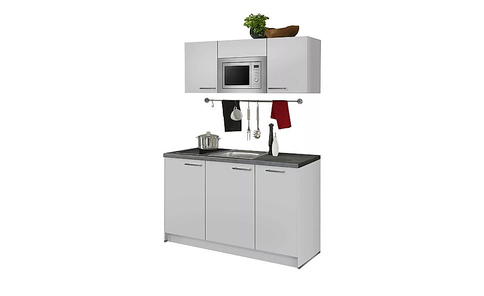 Küchenzeile mit Elektrogeräten  Haarlem - grau - 153 cm - Sconto günstig online kaufen