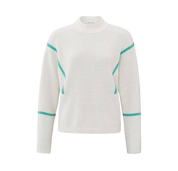 YAYA Strickpullover Pullover mit Stehkragen und dezenten Streifendetails günstig online kaufen