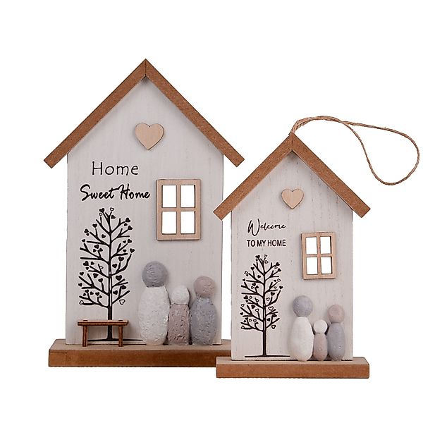 UNUS HOME Wanddekoobjekt Holzaufsteller Holzaufhänger (natur), günstig online kaufen