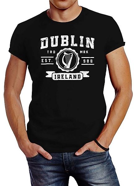 Neverless Print-Shirt Herren T-Shirt Dublin Irland Retro Design Aufdruck Pr günstig online kaufen