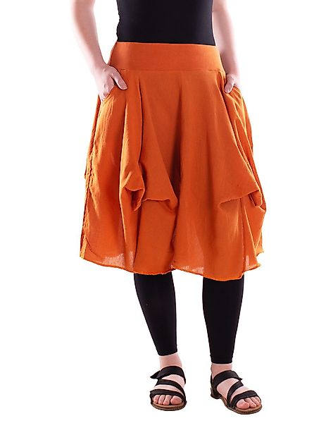 Vishes Sommerrock Damen knielanger Rock Baumwolle günstig online kaufen