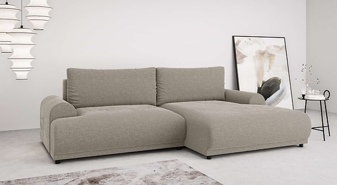 Home affaire Ecksofa »Marsby, mit Bettfunktion und Bettkasten, Maße: B/H/T günstig online kaufen