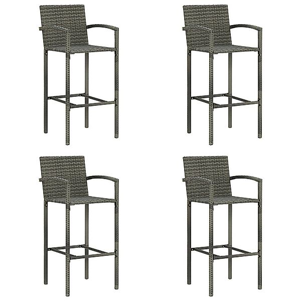 vidaXL Gartenstuhl Barhocker 4 Stk. Grau günstig online kaufen