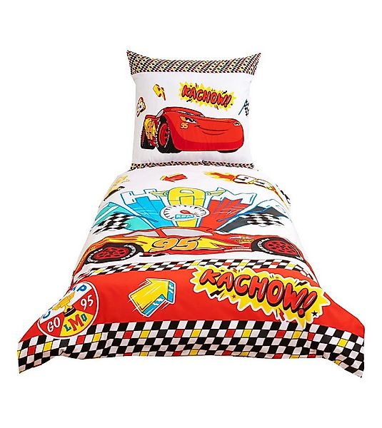 JACK Kinderbettwäsche Cars Champ Disney 135x200cm Auto, Renforcé, 2 teilig, günstig online kaufen
