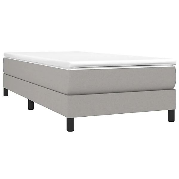 vidaXL Boxspringbett mit Matratze Hellgrau 80x200 cm Stoff 3144029 günstig online kaufen