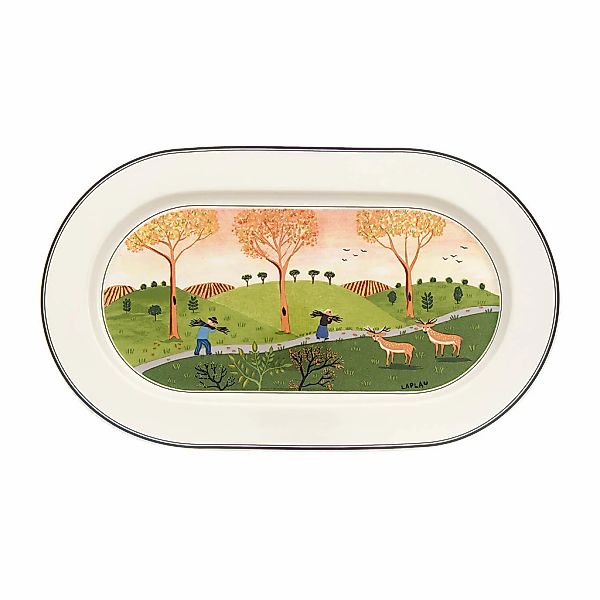 Villeroy & Boch Servierplatte "Platte oval Design Naif 34 x 24 cm bunt" günstig online kaufen