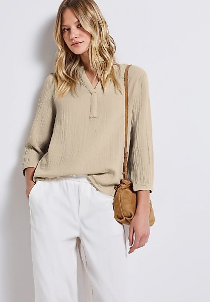 STREET ONE Hemdbluse 3/4-Arm im Musselin-Look günstig online kaufen