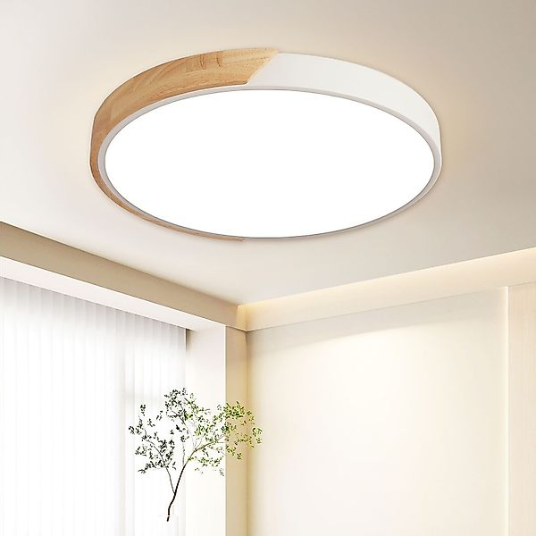 style home Deckenleuchte LED Deckenlampe Holz, günstig online kaufen