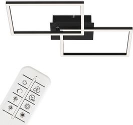 LED-Deckenlampe Frame CCT, schwarz, 50x39cm günstig online kaufen