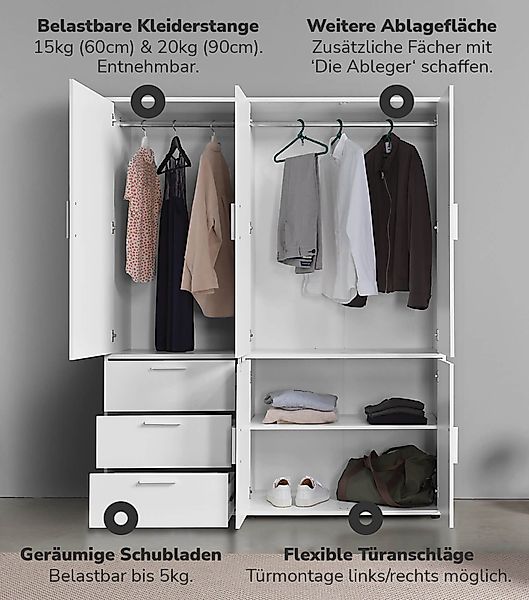 mokebo Kleiderschrank Der Grenzenlose (5-Türig & günstig online kaufen