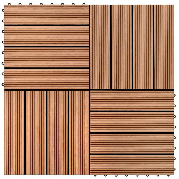 vidaXL Teppichboden WPC Fliese Barfussdiele Terrassenfliese günstig online kaufen