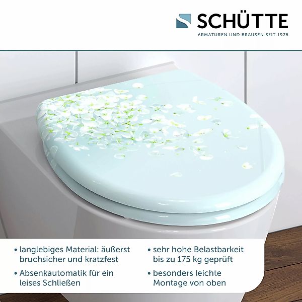 Schütte WC-Sitz "FLOWER IN THE WIND", bruchsicher und kratzfest, Absenkauto günstig online kaufen