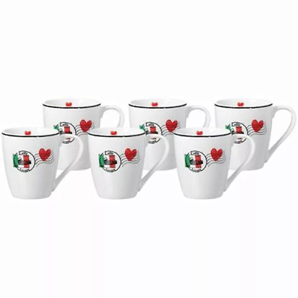 Ritzenhoff & Breker CAFFE AMORE Kaffeebecher 360 ml 6er Set Tassen bunt günstig online kaufen