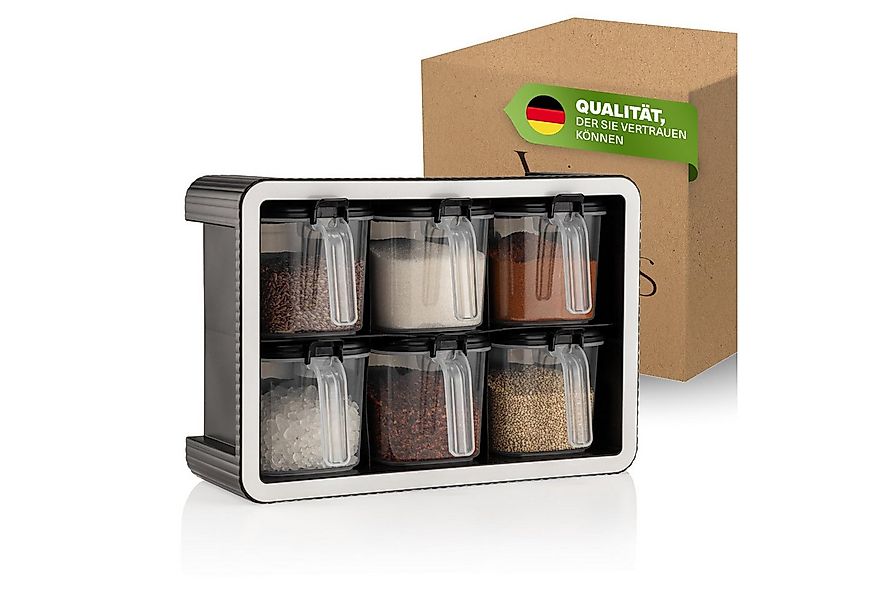 Viwares Gewürzbehälter platzsparendes Gewürzregal mit Aromaschutz, 550ml, ( günstig online kaufen