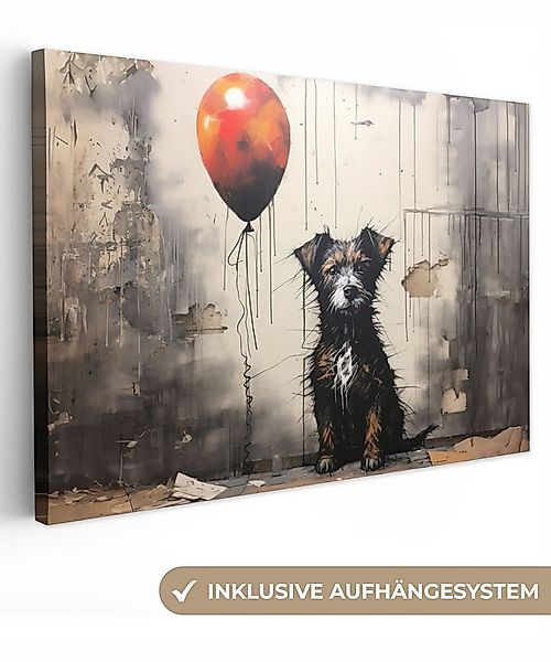 OneMillionCanvasses® Leinwandbild Graffiti - Hund - Luftballon - Tiere, Fot günstig online kaufen