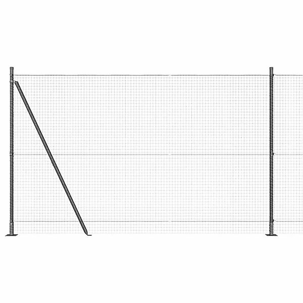 vidaXL Zaunpfosten Grau 10 x 1,5 m 25 x 25 mm Maschenweite Stahl 3352533 günstig online kaufen