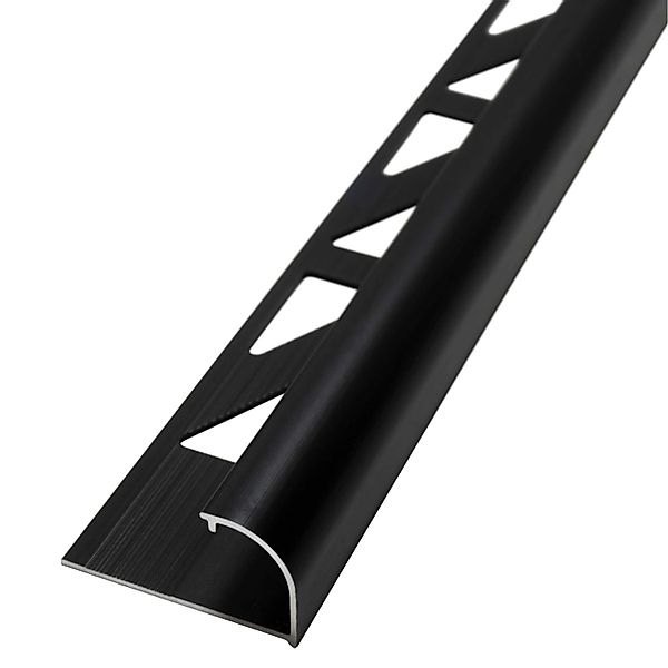 Dalsys Fliesenschiene Viertelkreis 2,5m x 12,5mm Aluminium Schwarz günstig online kaufen
