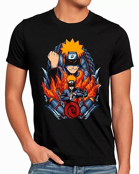 style3 T-Shirt Nine Tailed Fighter kakashi sasuke shikamaru naruto anime ma günstig online kaufen