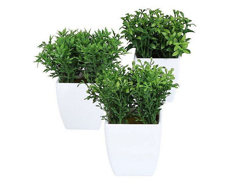 Kunstpflanze Künstliches Gras im Topf 13cm, 3 Gräser im Kunststofftopf, Kun günstig online kaufen