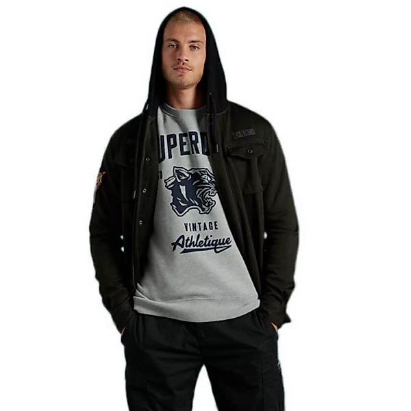Superdry Core Military Patched Langarm Hemd XS Army Green günstig online kaufen