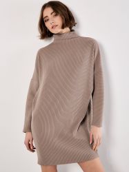 Apricot Strickkleid Cocoon Dress in Rippoptik günstig online kaufen