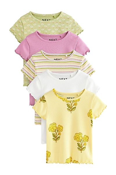 Next T-Shirt Gerippte T-Shirts, 4er-Pack (5-tlg) günstig online kaufen