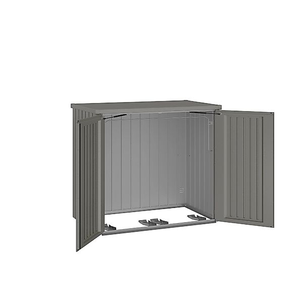 Biohort Mülltonnenbox Alex Duo 129 cm x 147 cm x 88 cm Quarzgrau-Metallic günstig online kaufen