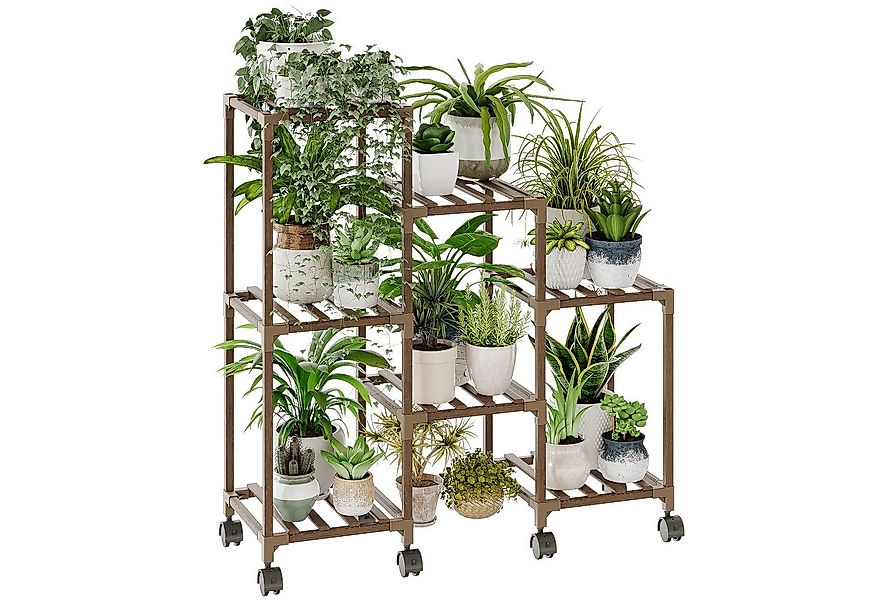 Bamworld Blumenständer Pflanzenständer Pflanzenregal für Innen und Außen mi günstig online kaufen