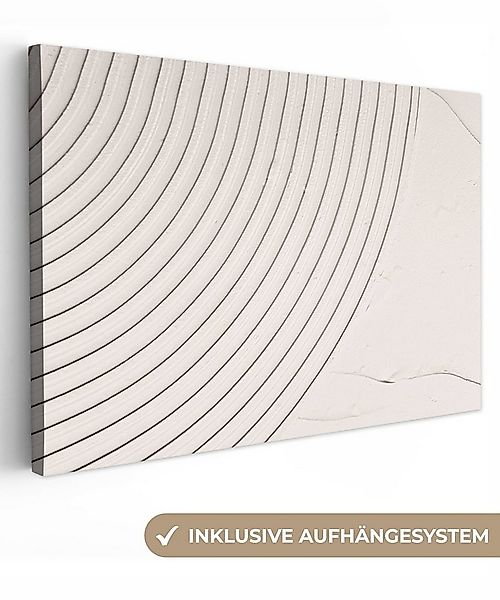 OneMillionCanvasses® Leinwandbild Kunst - Weiß - Linien - Abstrakt, Fotodru günstig online kaufen