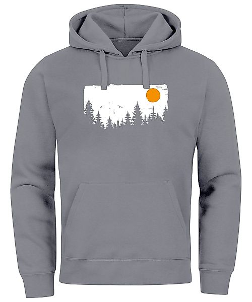 Neverless Hoodie Hoodie Herren Wald Bäume günstig online kaufen