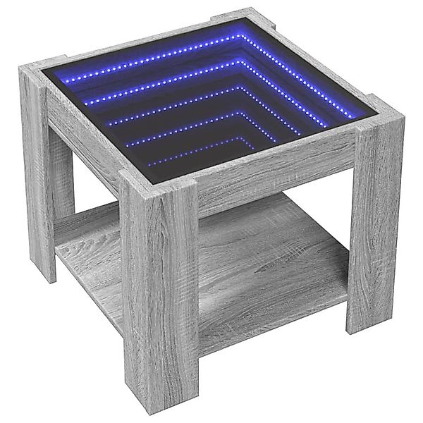 vidaXL Couchtisch LED-Couchtisch Grau Sonoma 53x53x45 günstig online kaufen