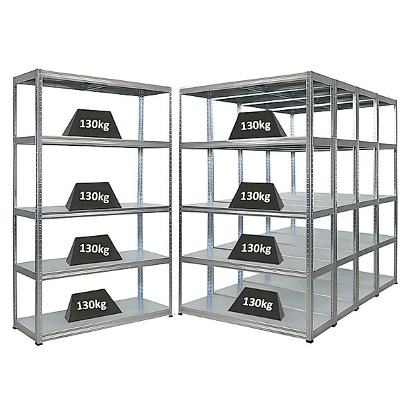 PROREGAL Mega Deal 5x Schwerlastregal Steel Eagle HxBxT 180x120x40 cm Fachl günstig online kaufen