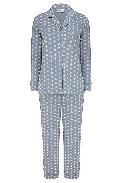 SNOOZE OFF Pyjama Schlafanzug in staubblau günstig online kaufen