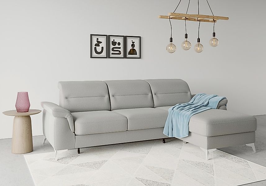 sit&more Ecksofa "Sinatra L-Form" mit Recamiere, optinal mit Kopfteilverste günstig online kaufen