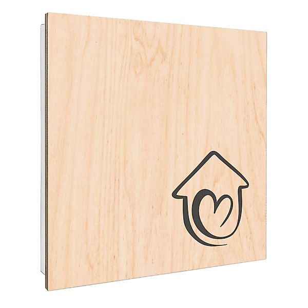 Banjado Großer Schlüsselbox Holz 30x30cm Weiß Scharnier Rechts 50 Haken Sch günstig online kaufen