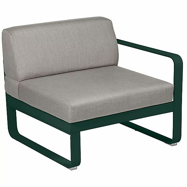 Bellevie Lounge 1-Sitzer Modul 02 Zederngrün B8 Taupegrau Rechts günstig online kaufen