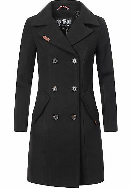 Marikoo Kurzmantel "Nanakoo" edler Damen Trenchcoat in Wollmantel-Optik günstig online kaufen