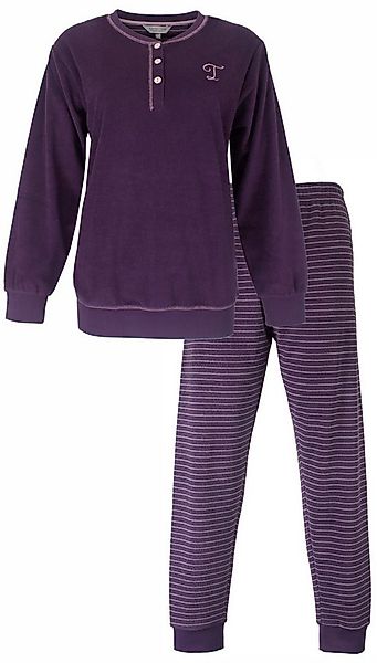 Tenderness Schlafanzug Damen Frottee Pyjama (2 tlg) kuschelige Qualität günstig online kaufen
