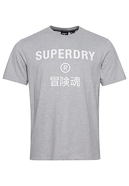 Superdry Herren T-Shirt CODE CORE SPORT TEE Grey Marl Hellgrau günstig online kaufen