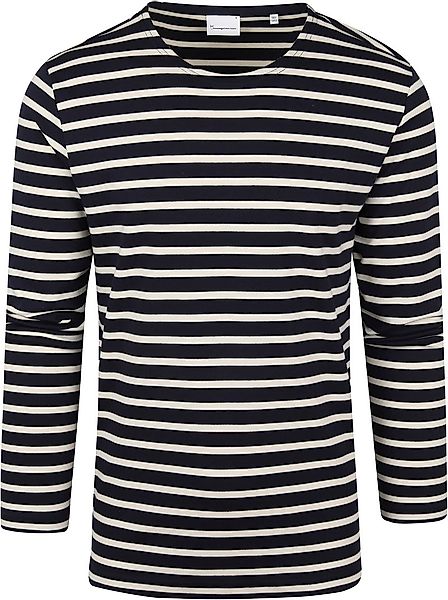 Knowledge Cotton Apparel Longsleeve T-shirt Streifen Dunkelblau - Größe XL günstig online kaufen