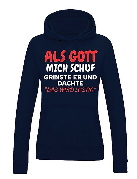 Youth Designz Kapuzenpullover Als Gott mich Schuf: Damen Hoodie Pullover mi günstig online kaufen