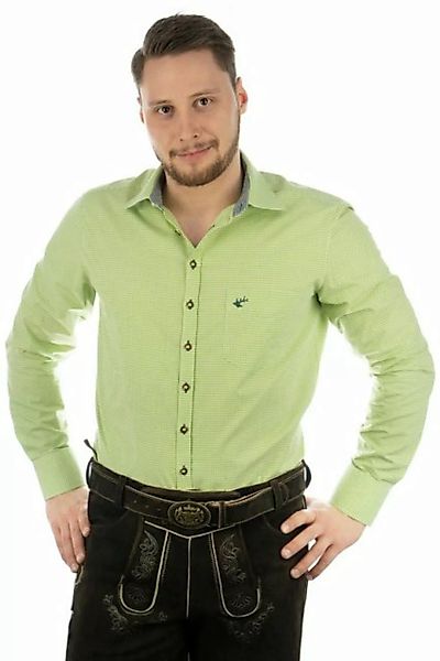 OS-Trachten Trachtenhemd Wacodu Langarmhemd mit Hirsch-Stickerei auf der Br günstig online kaufen