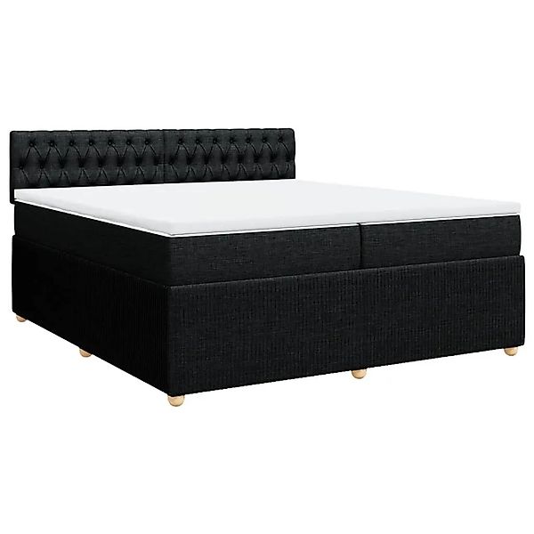 vidaXL Boxspringbett mit Matratze Schwarz 200x200 cm Stoff 3287572 günstig online kaufen