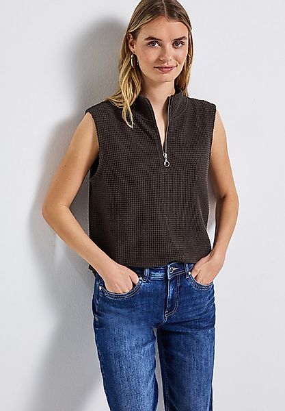 STREET ONE Rollkragenpullover ohne Ärmel günstig online kaufen