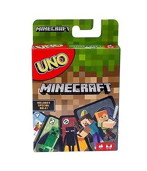 Minecraft Spielwelt UNO Minecraft Mattel Kartenspiel – Familienspiel Kinder günstig online kaufen