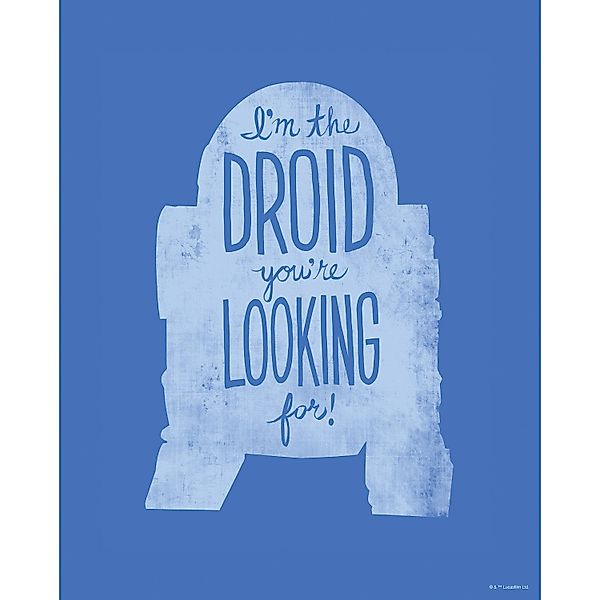 Komar Bild »Star Wars Silhouette Quotes R2D2«, Disney, (1 St.), Wandbild zu günstig online kaufen